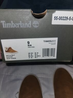 Timberland Rust Suede Slip-On Shearling Lined Casual Shoe